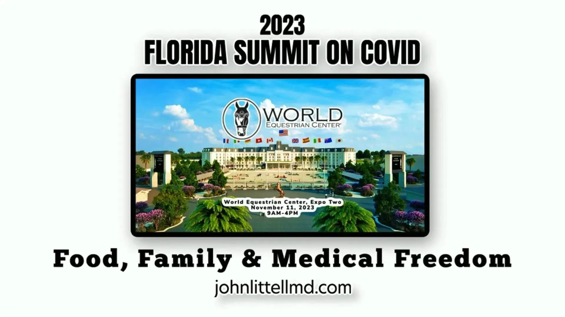 2023 Food, Family, & Medical Freedom summit event flyer