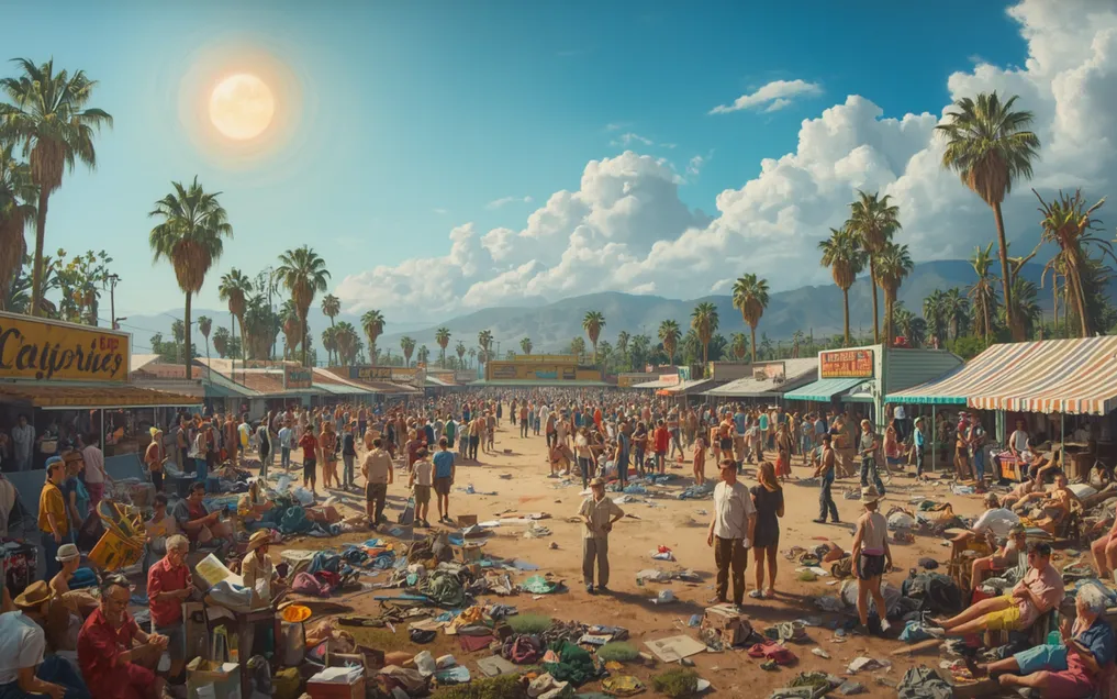 Beautiful beach overrun by trailer trash